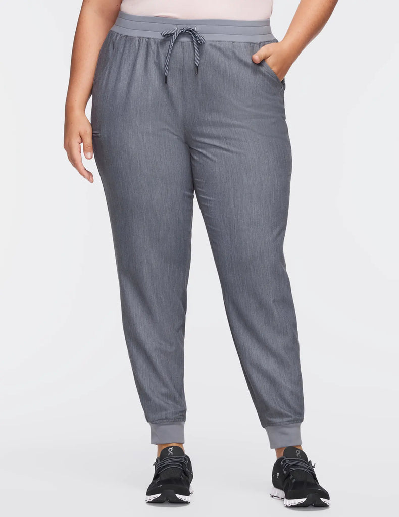 Jaanuu Scrubs Women's 5-Pocket Classic Scrub Jogger Heather Gray | scrub-supply.com