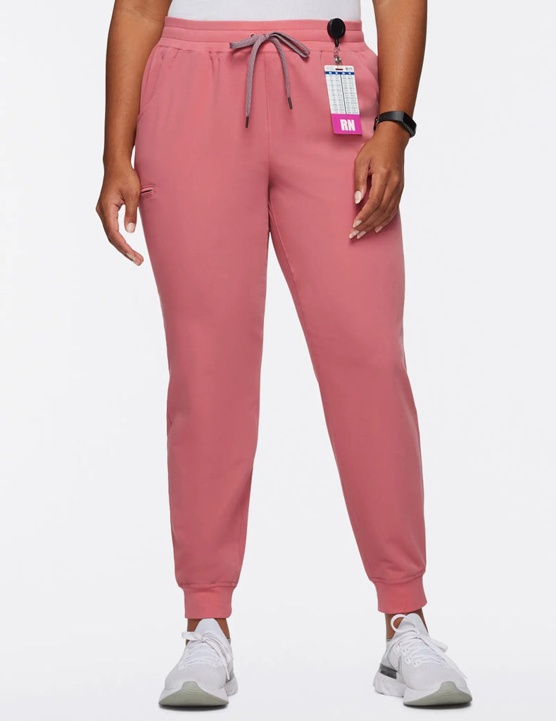 Jaanuu Scrubs Women's 5-Pocket Classic Scrub Jogger Dusty Rose | scrub-supply.com