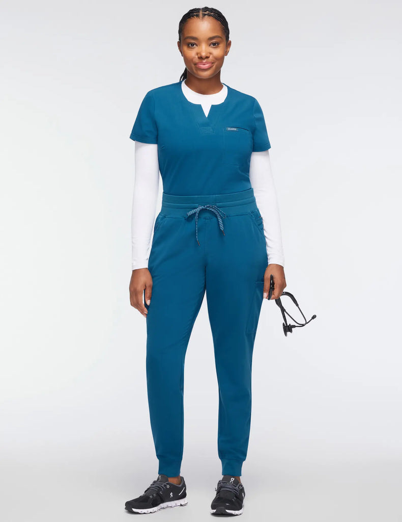 Jaanuu Scrubs Women's 13-Pocket Scrub Jogger Caribbean Blue | scrub-supply.com