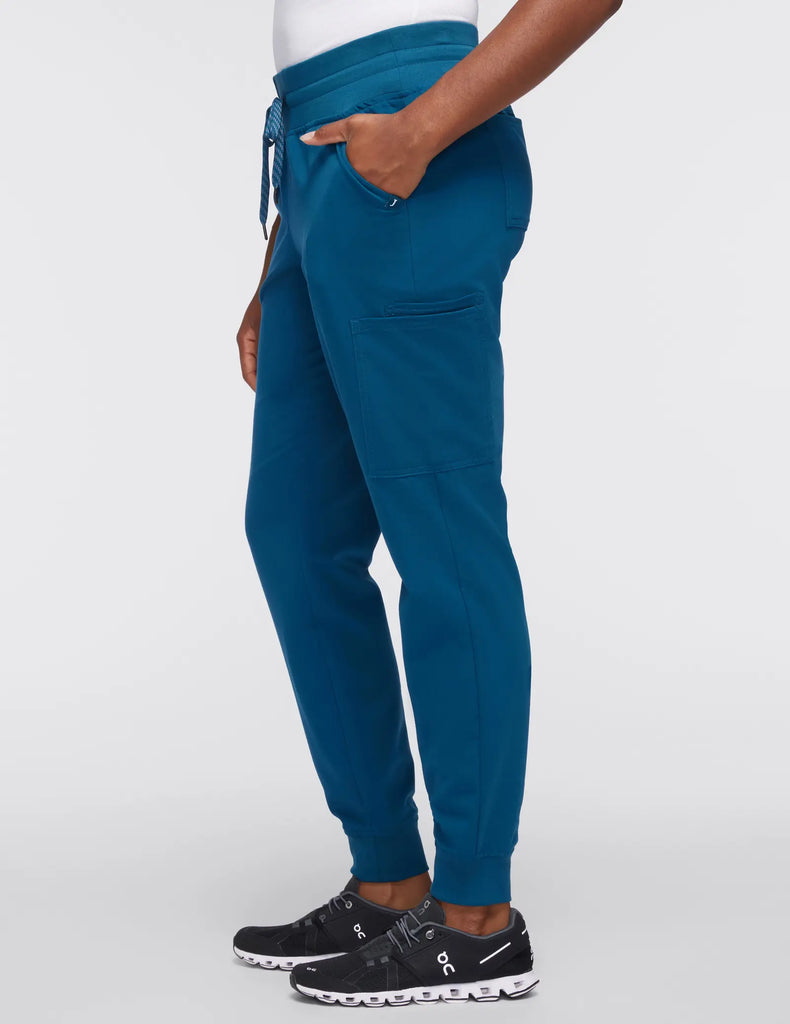 Jaanuu Scrubs Women's 13-Pocket Scrub Jogger Caribbean Blue | scrub-supply.com