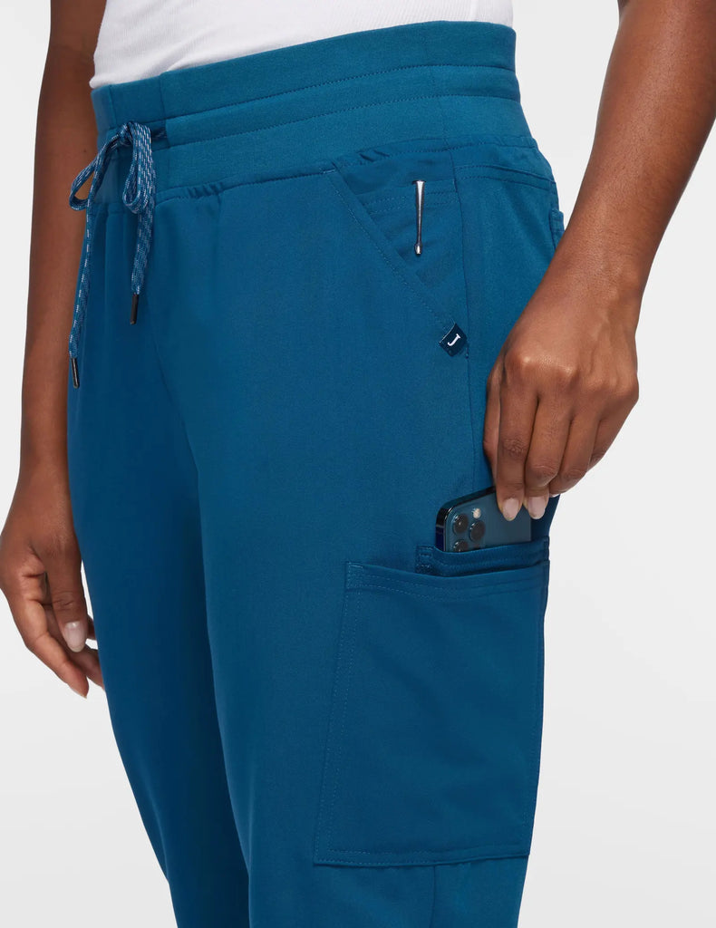 Jaanuu Scrubs Women's 13-Pocket Scrub Jogger Caribbean Blue | scrub-supply.com