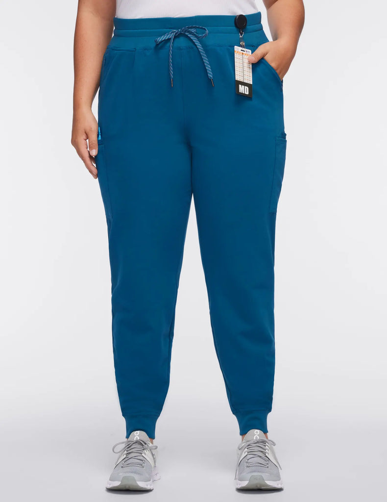 Jaanuu Scrubs Women's 13-Pocket Scrub Jogger Caribbean Blue | scrub-supply.com