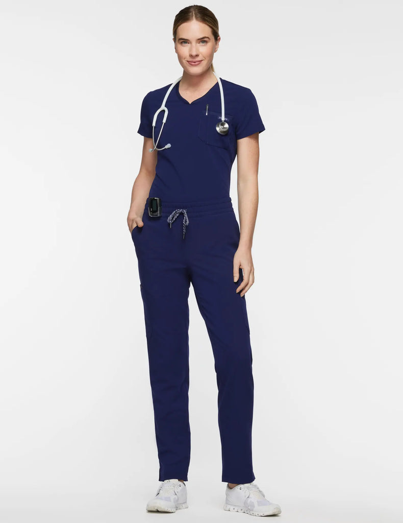 Jaanuu Scrubs Women's 7-Pocket Scrub Pant Navy | scrub-supply.com