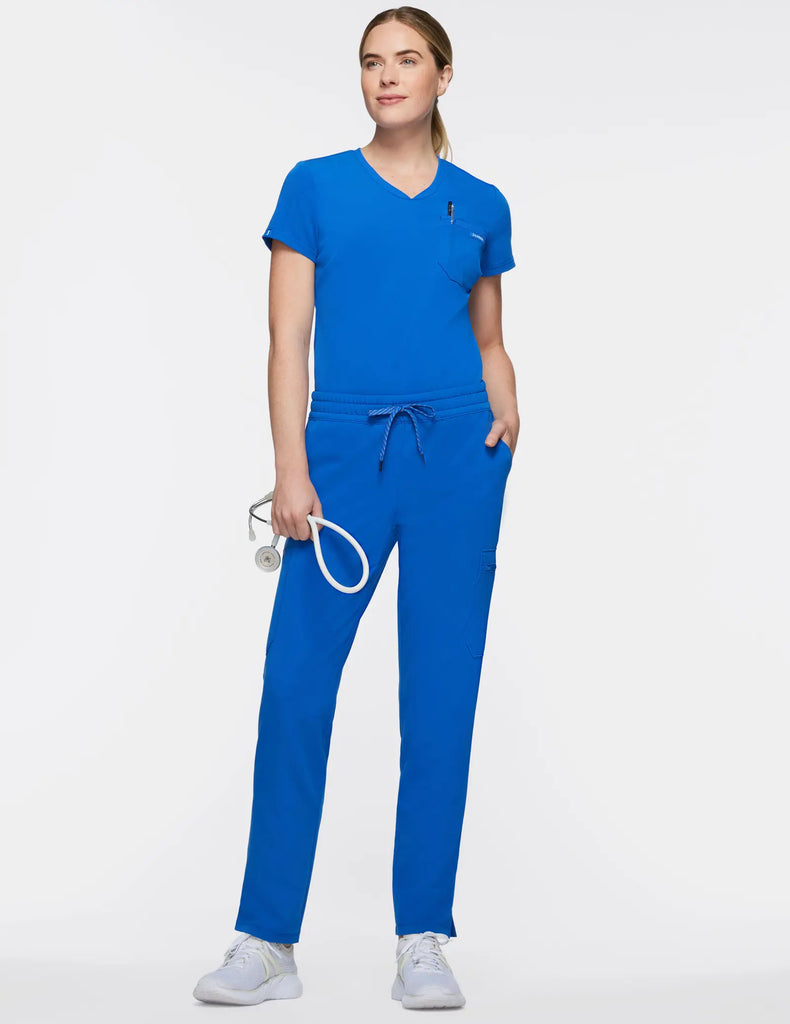 Jaanuu Scrubs Women's 7-Pocket Scrub Pant Royal Blue | scrub-supply.com