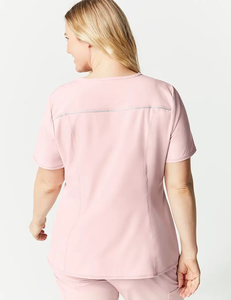 Jaanuu Scrubs Women's Shift V-Neck Top Blushing Pink | scrub-supply.com