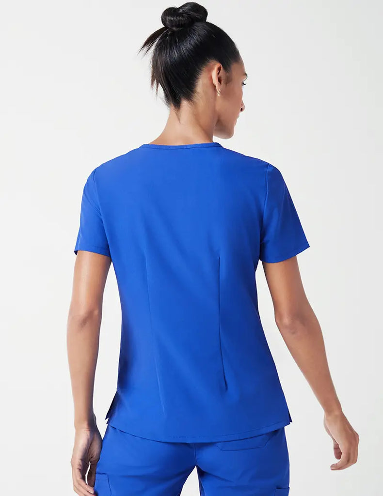 Jaanuu Scrubs Women's Vital V-Neck Top Royal Blue | scrub-supply.com