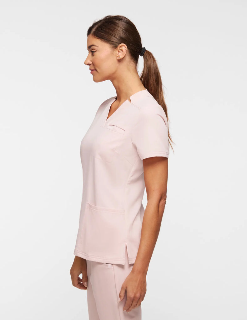 Jaanuu Scrubs Women's 3-Pocket Scrub Top Blushing Pink | scrub-supply.com