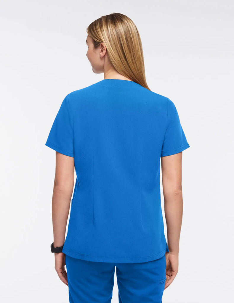 Jaanuu Scrubs Women's 3-Pocket Scrub Top Royal Blue | scrub-supply.com