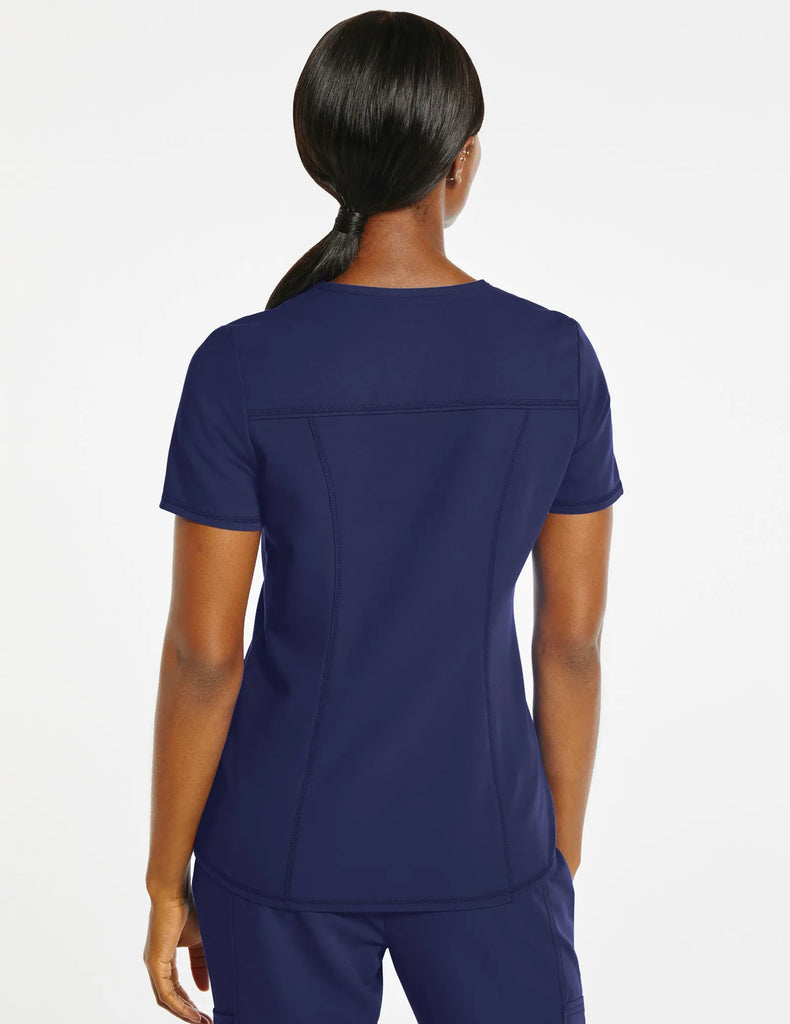 Jaanuu Scrubs Women's 4-Pocket D-Ring Top Navy | scrub-supply.com