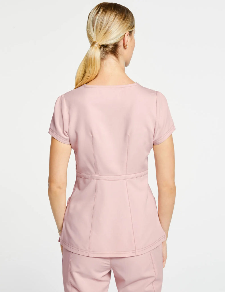 Jaanuu Scrubs Women's Signature Peplum Top Blushing Pink | scrub-supply.com