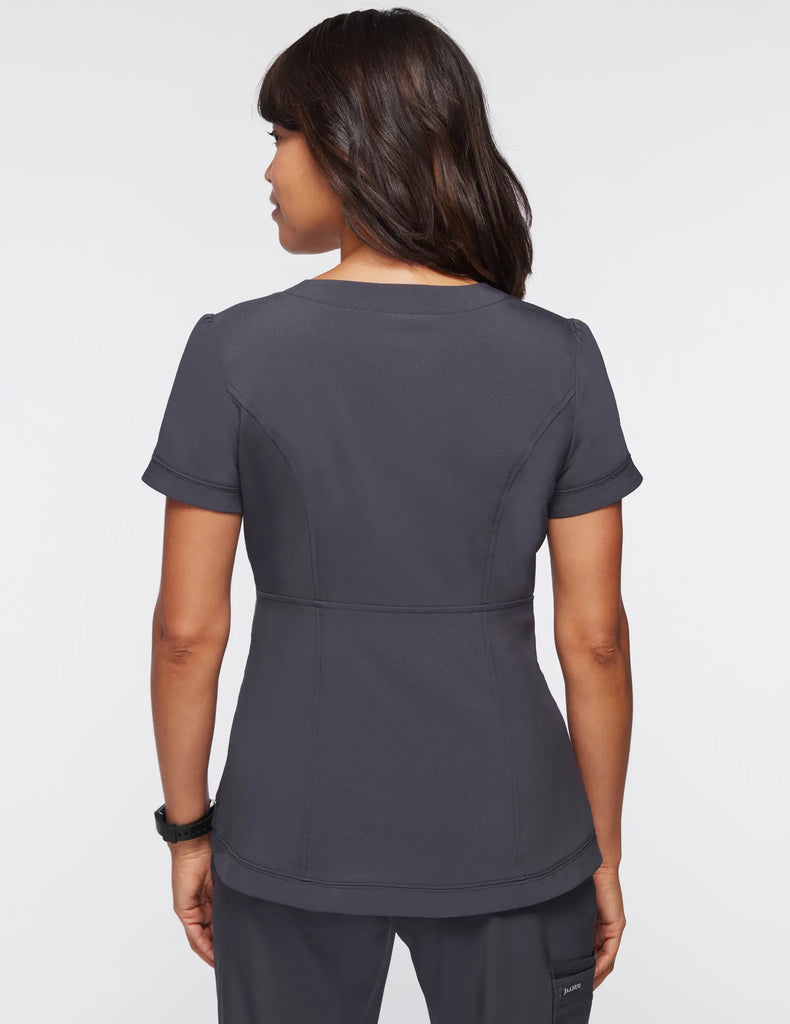 Jaanuu Scrubs Women's Tulip Scrub Top Slate | scrub-supply.com