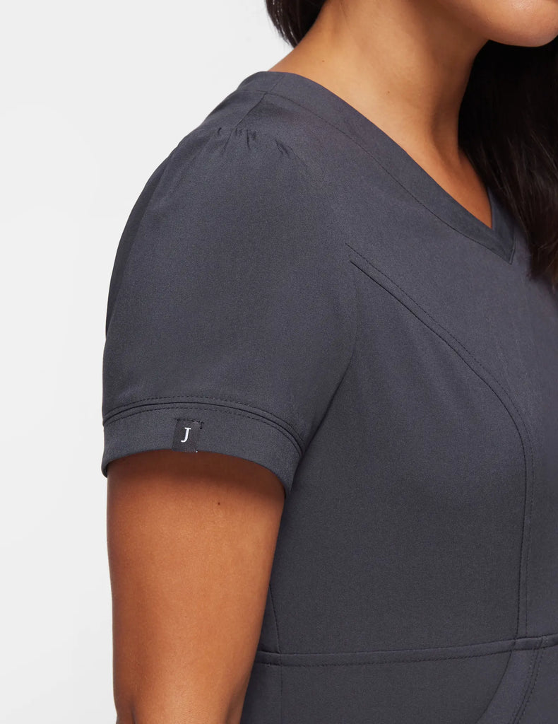 Jaanuu Scrubs Women's Tulip Scrub Top Slate | scrub-supply.com