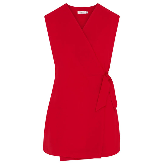 La Beeby Scrubs Women's Amie Top Red | scrub-supply.com