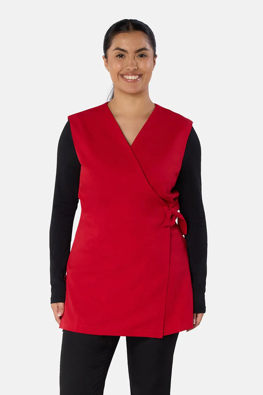 La Beeby Scrubs Women's Amie Top Red | scrub-supply.com