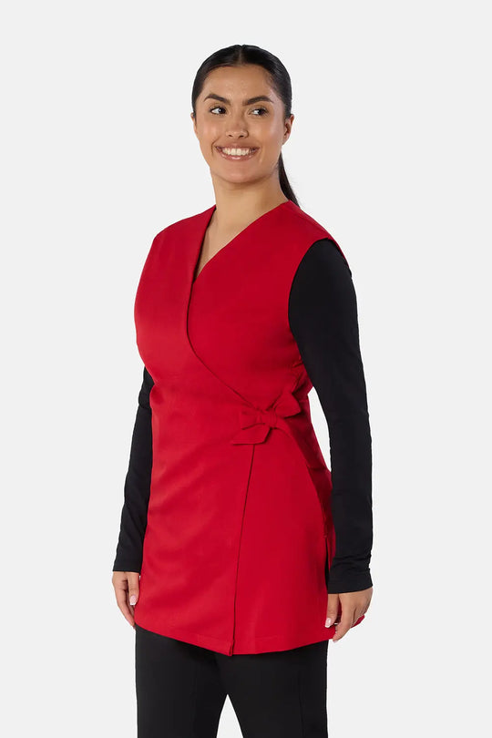 La Beeby Scrubs Women's Amie Top Red | scrub-supply.com