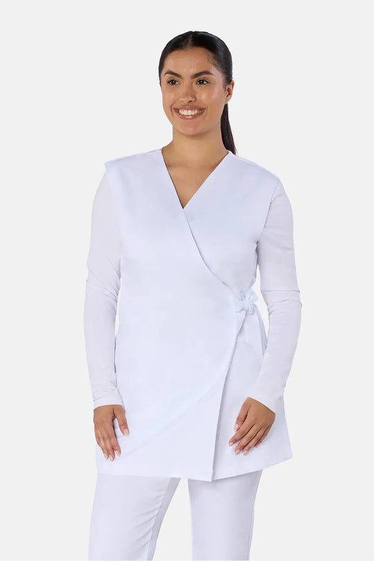 La Beeby Scrubs Women's Amie Top White | scrub-supply.com