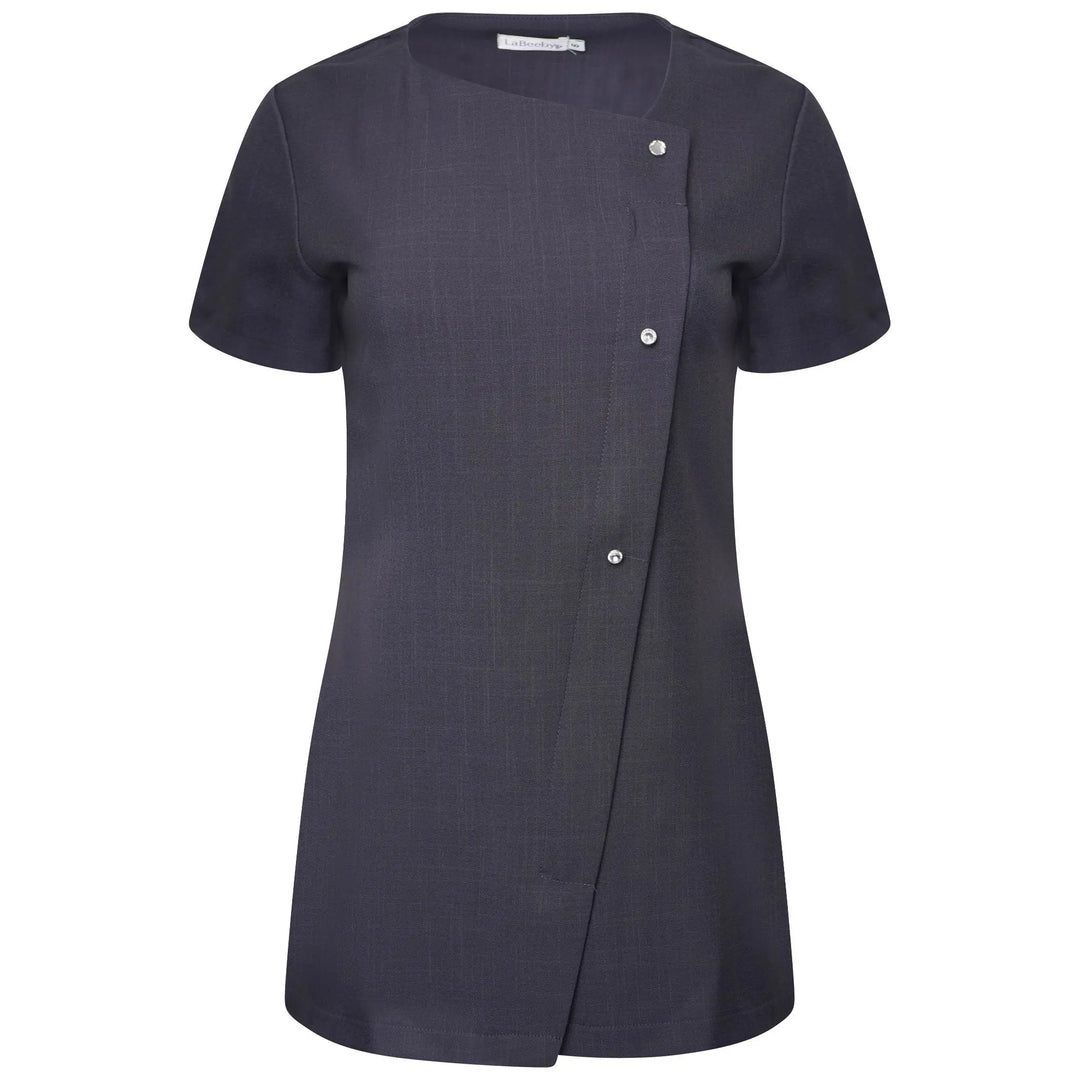 La Beeby Scrubs Women's Beau Top Grey | scrub-supply.com