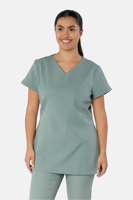 La Beeby Scrubs Women's Celeste Top Sage | scrub-supply.com