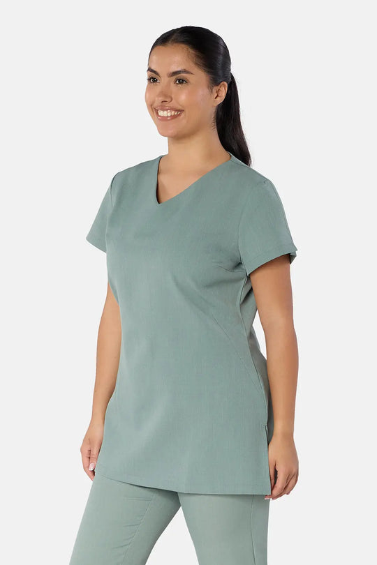 La Beeby Scrubs Women's Celeste Top Sage | scrub-supply.com