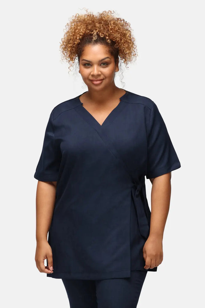 La Beeby Scrubs Women's Clara Top Light Navy | scrub-supply.com