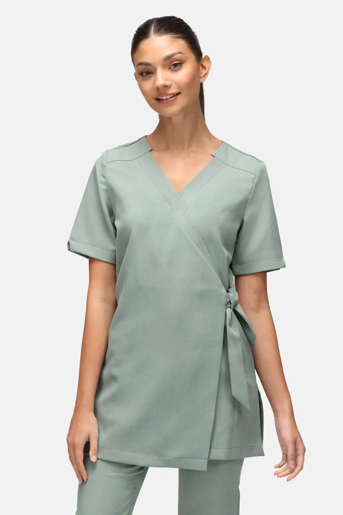 La Beeby Scrubs Women's Clara Top Sage | scrub-supply.com
