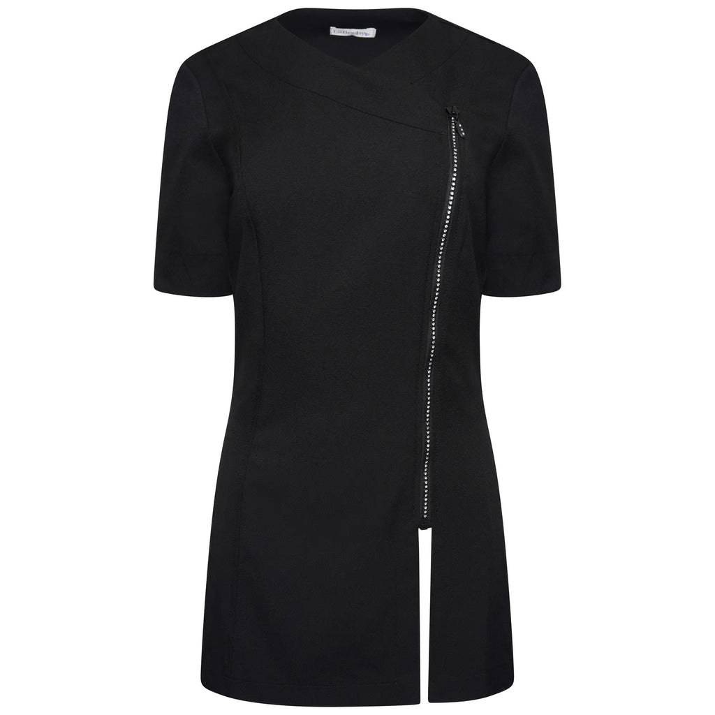 La Beeby Scrubs Women's Diamante Top Black | scrub-supply.com