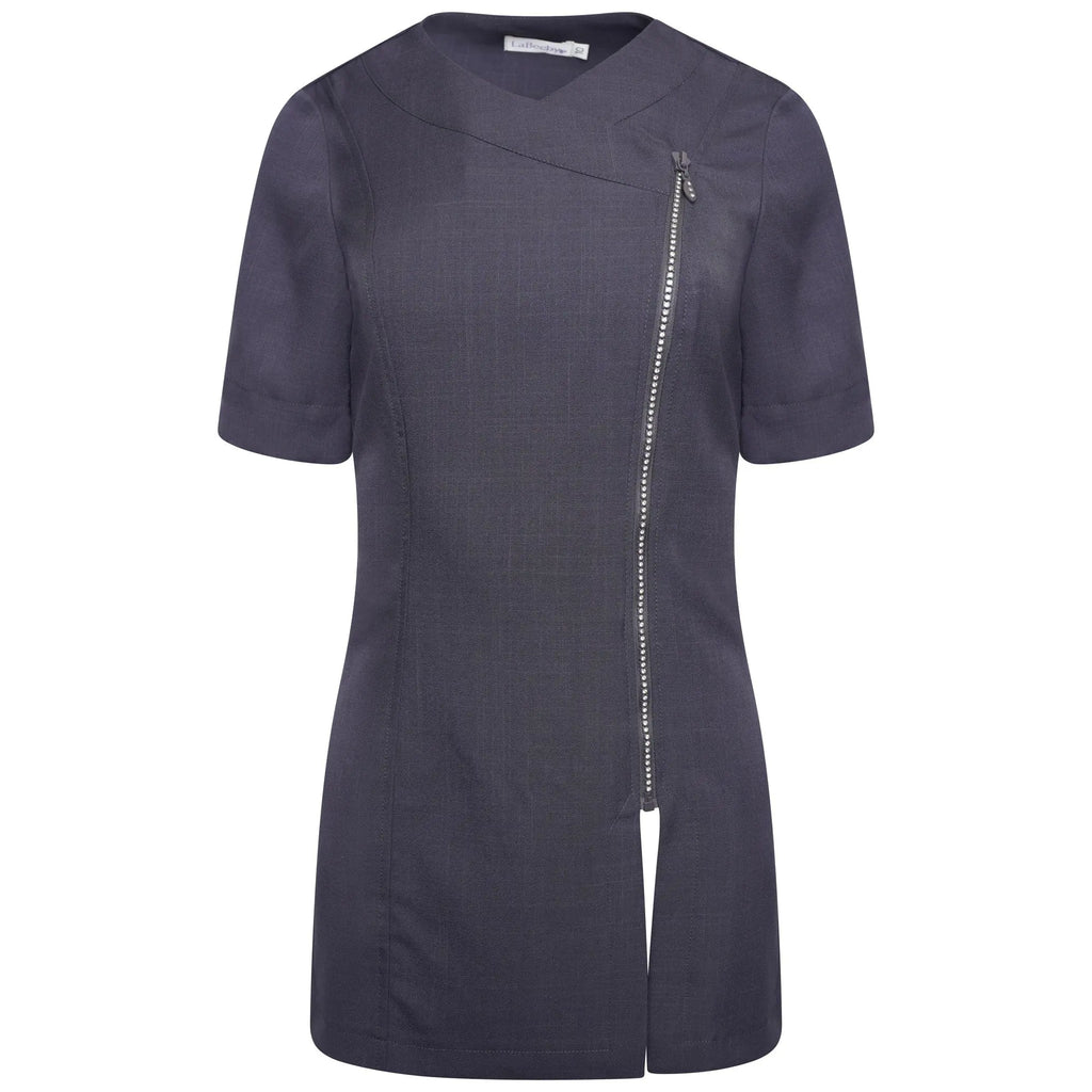La Beeby Scrubs Women's Diamante Top Grey | scrub-supply.com