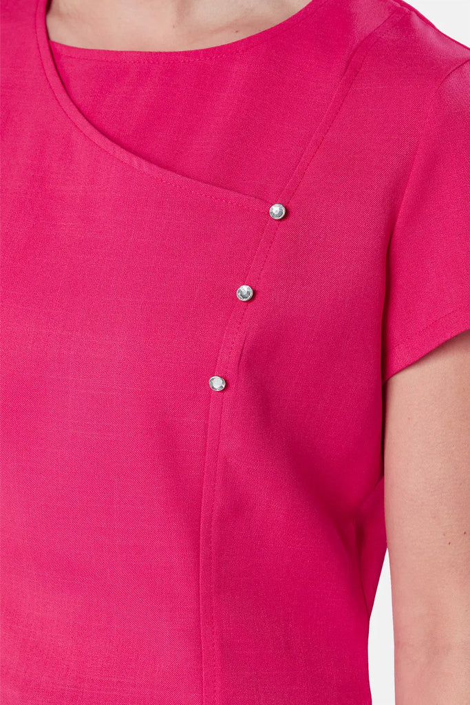 La Beeby Scrubs Women's Eliza Top Fuchsia | scrub-supply.com