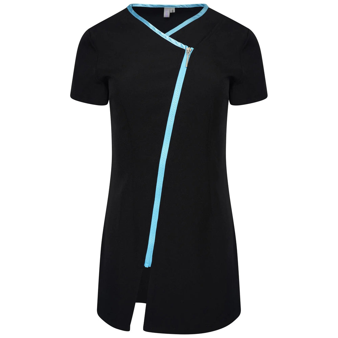 La Beeby Scrubs Women's Eve Top Black/Blue | scrub-supply.com