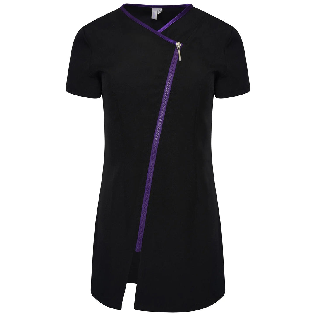 La Beeby Scrubs Women's Eve Top Black/Purple | scrub-supply.com