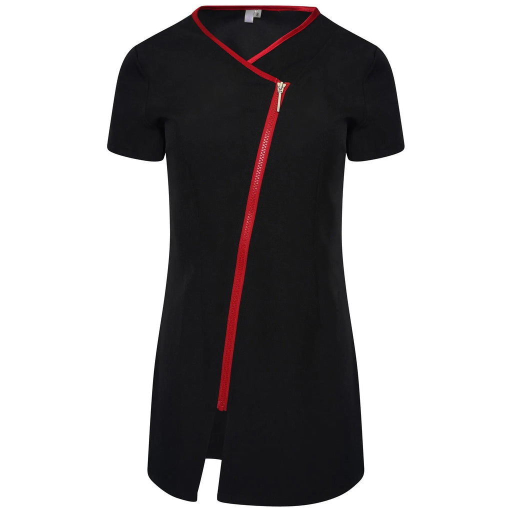 La Beeby Scrubs Women's Eve Top Black/Red | scrub-supply.com