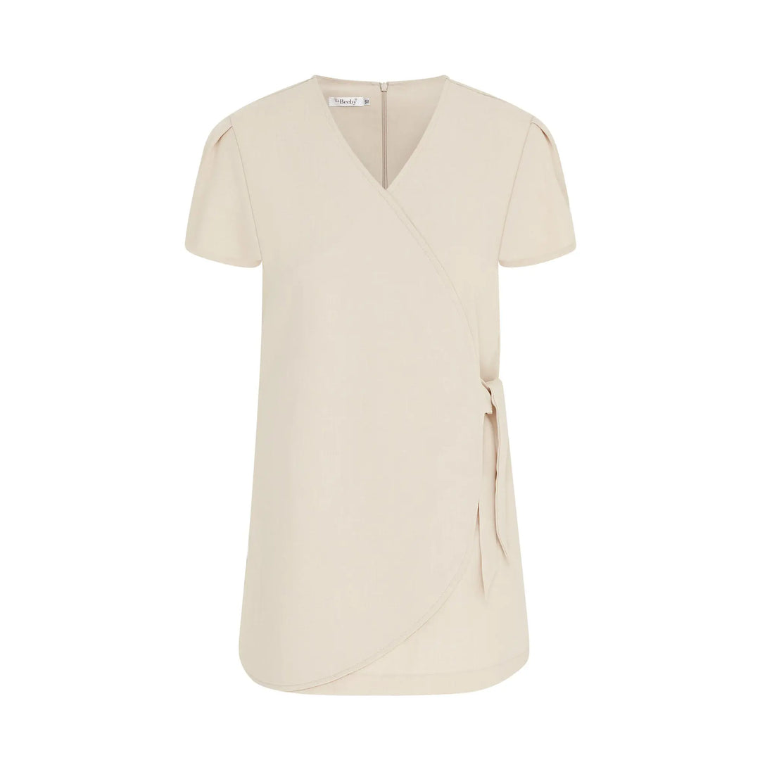 La Beeby Scrubs Women's Gisele Top Natural | scrub-supply.com
