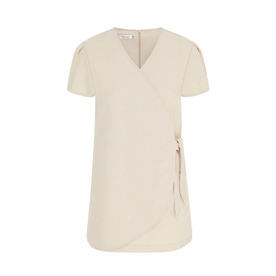 La Beeby Scrubs Women's Gisele Top Natural | scrub-supply.com