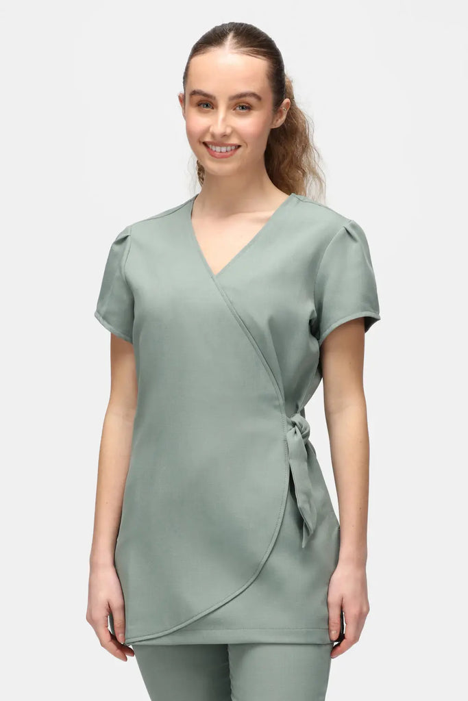 La Beeby Scrubs Women's Gisele Top Sage | scrub-supply.com