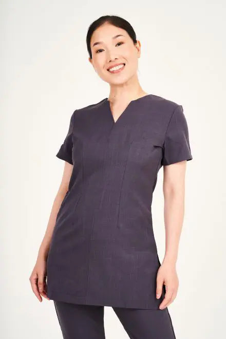 La Beeby Scrubs Women's Hayley Top Grey | scrub-supply.com