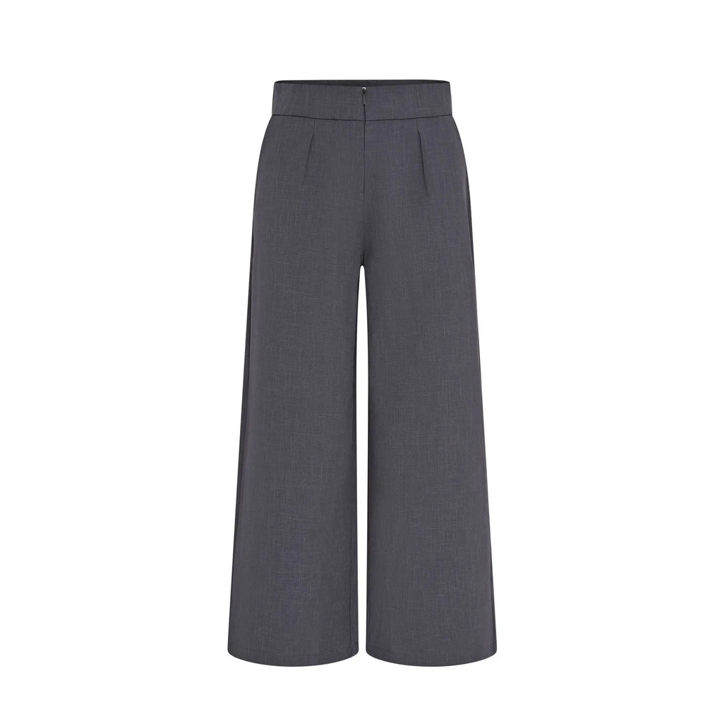 La Beeby Scrubs Women's Ivy Culotte Pants Grey | scrub-supply.com