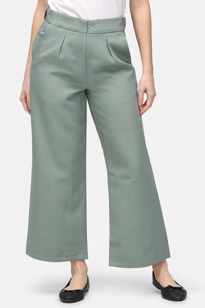 La Beeby Scrubs Women's Ivy Culotte Pants Sage | scrub-supply.com