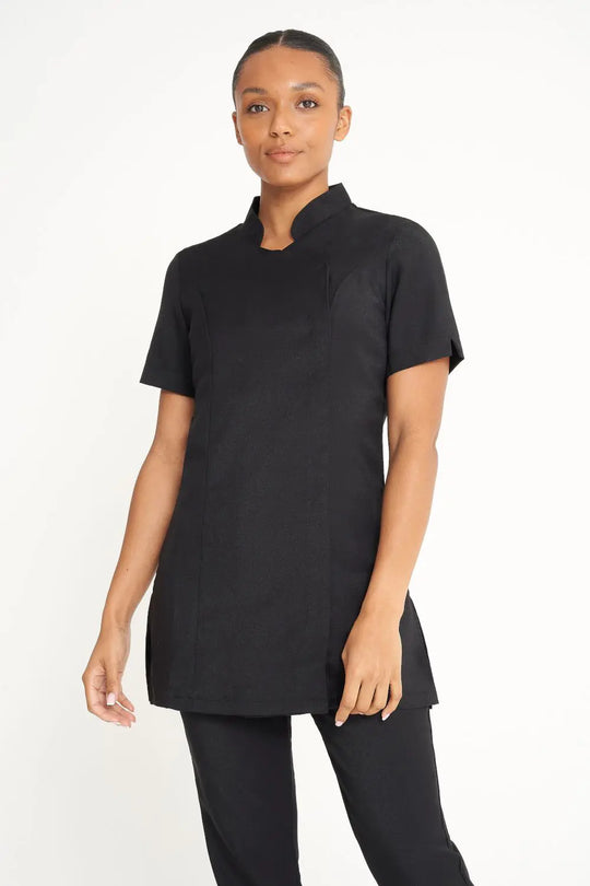 La Beeby Scrubs Women's Lea Top Black | scrub-supply.com