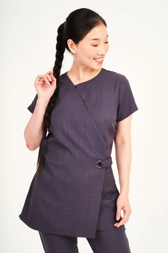 La Beeby Scrubs Women's Mila Top Grey | scrub-supply.com