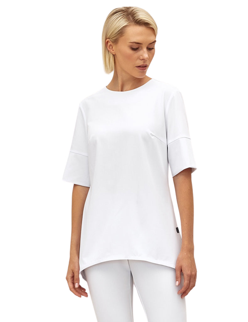 Treat in Style Scrubs Women's Minimalistic Medical Blouse White | scrub-supply.com