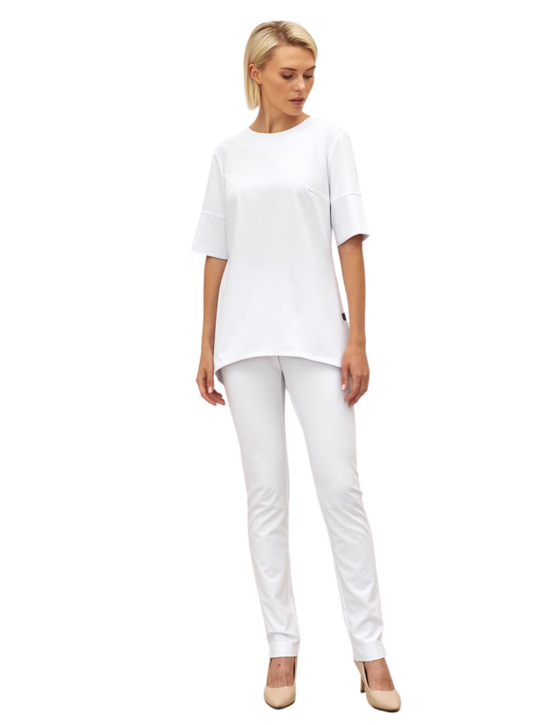 Treat in Style Scrubs Women's Minimalistic Medical Blouse White | scrub-supply.com