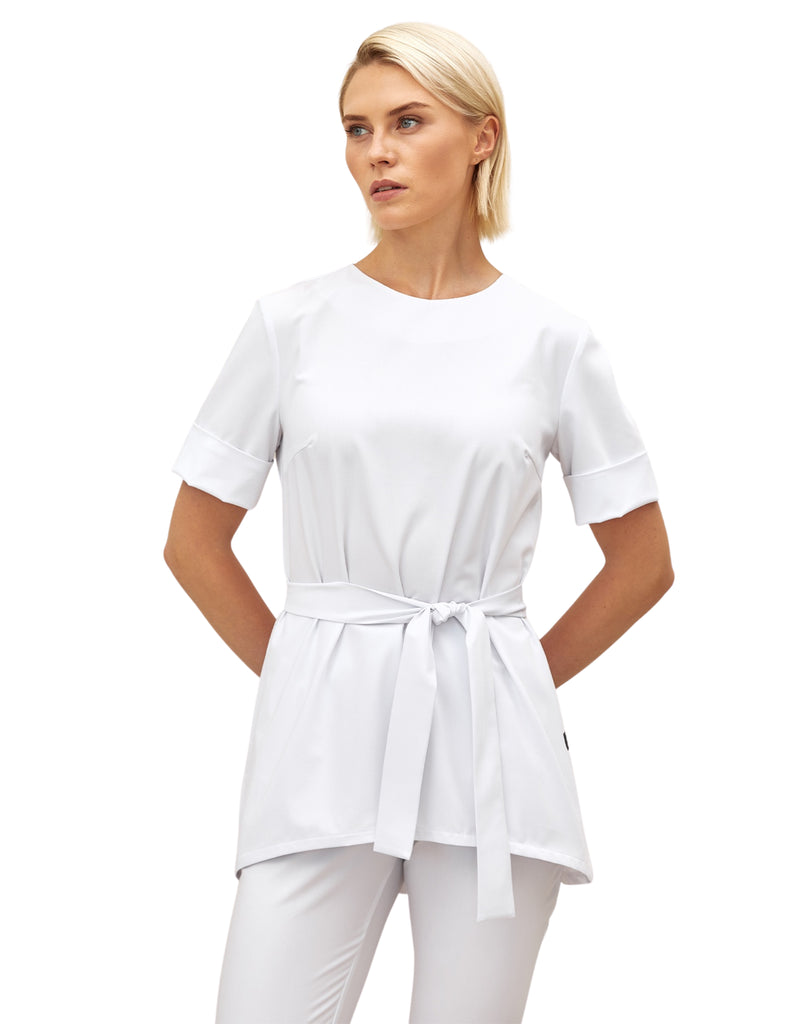 Treat in Style Scrubs Women's Minimalistic Medical Blouse White | scrub-supply.com