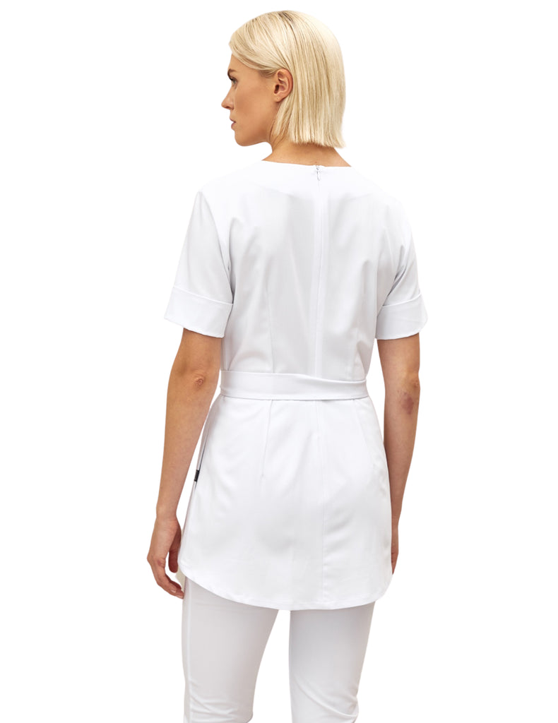 Treat in Style Scrubs Women's Minimalistic Medical Blouse White | scrub-supply.com