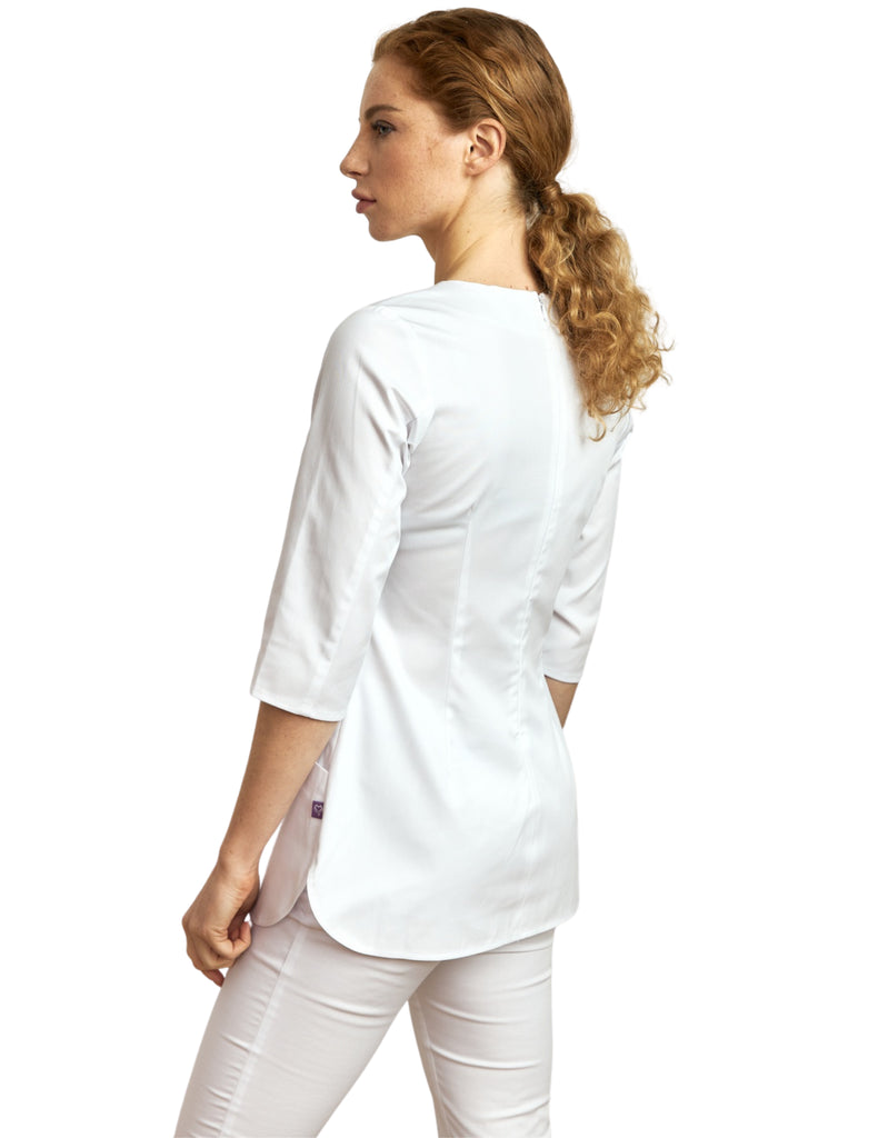 Treat in Style Scrubs Women's Classic Blouse White | scrub-supply.com