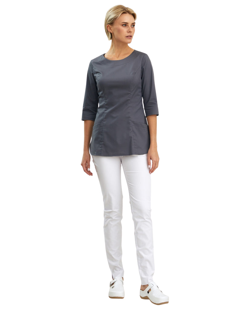 Treat in Style Scrubs Women's Classic Blouse Grey | scrub-supply.com