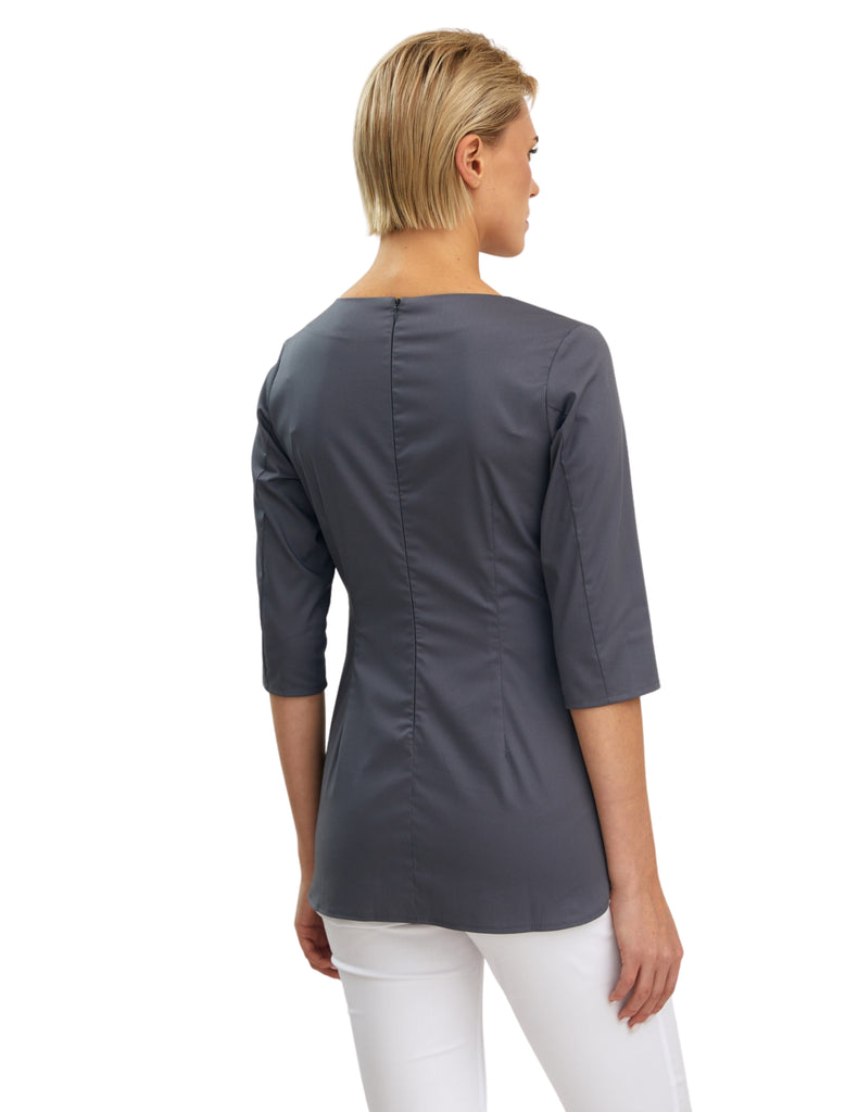 Treat in Style Scrubs Women's Classic Blouse Grey | scrub-supply.com