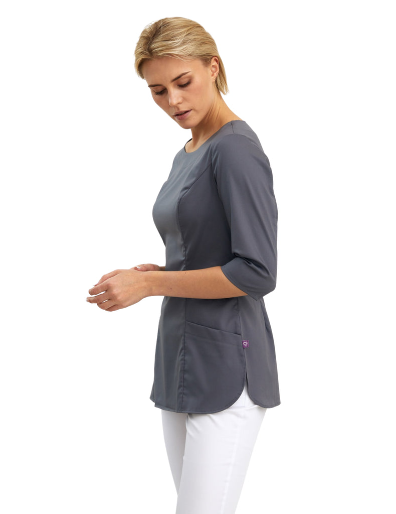 Treat in Style Scrubs Women's Classic Blouse Grey | scrub-supply.com