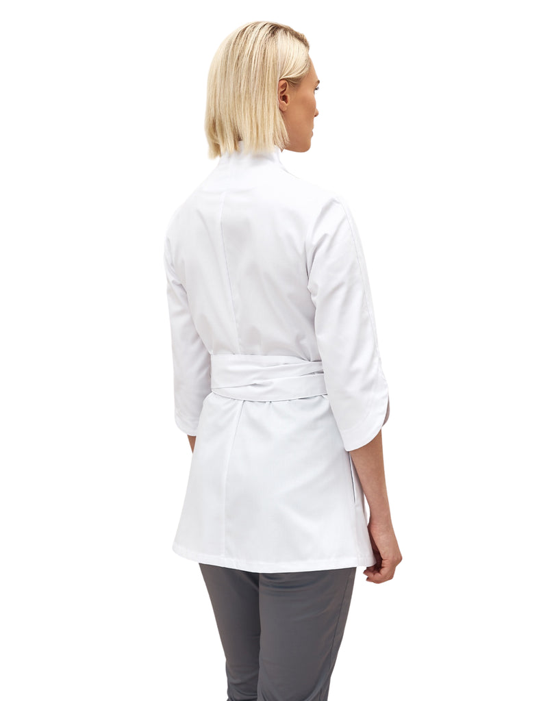 Treat in Style Scrubs Women's Swan Neck Top White | scrub-supply.com