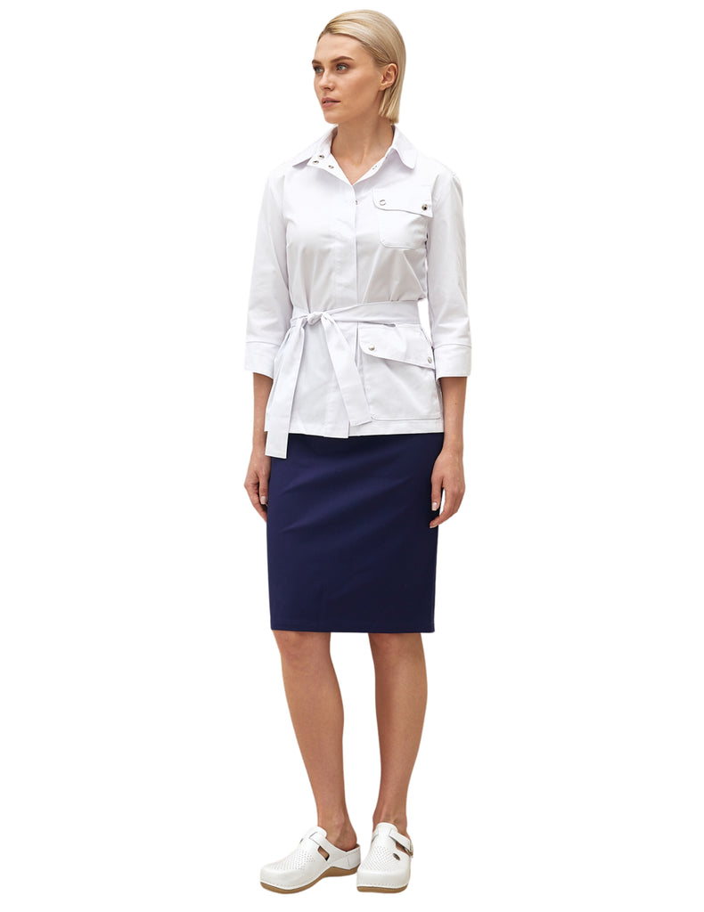 Treat in Style Scrubs Women's Medical Jacket White | scrub-supply.com