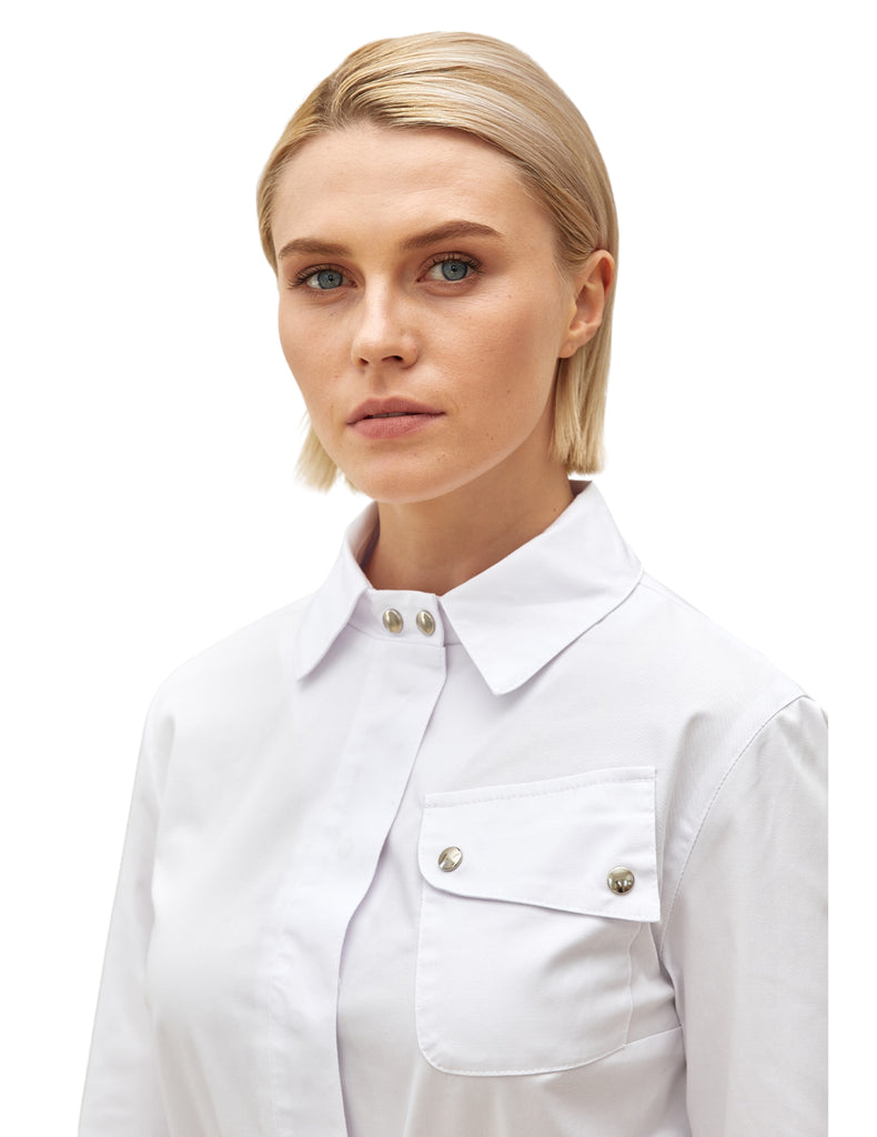 Treat in Style Scrubs Women's Medical Jacket White | scrub-supply.com